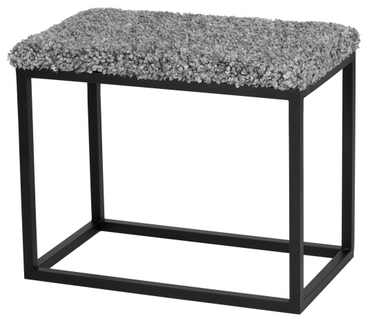 Skinnwille Palle Benk 80x35 cm Sand/Black Skinnwille Palle Benk 80x35 cm Sand/Black