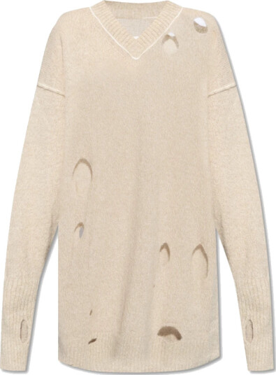 MM6 Maison Margiela Dame Strikkevarer Beige M, MM6 Maison Margiela Dame Strikkevarer Beige M,