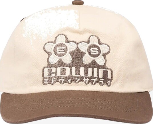 Edwin Sakura 5 Panel Cap Brown / Beige BROWN / BEIGE One Size