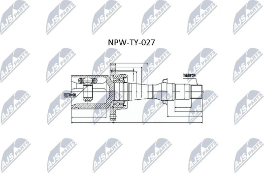 Nty Drivknute drivaksel NTY NPW TY 027