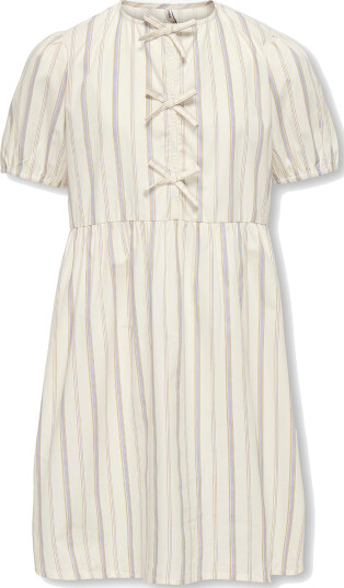 Kids Only Zendaya Life Short Sleeve Dress Hvit 152