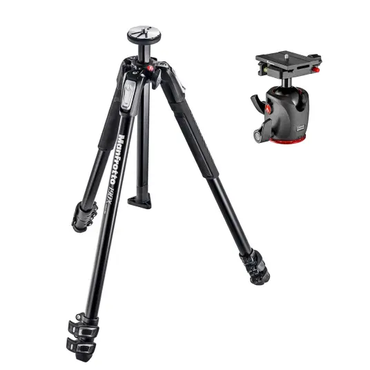 Manfrotto 190X3 Ball Head Photo Bundle