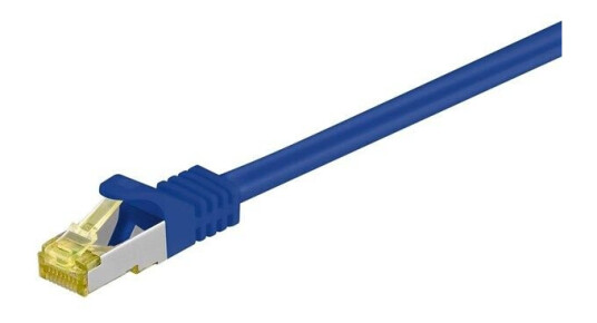 Pro LAN CAT 6A S/FTP Nettverkskabel Blå 1,5m 500 MHz med CAT 7 Råkabel