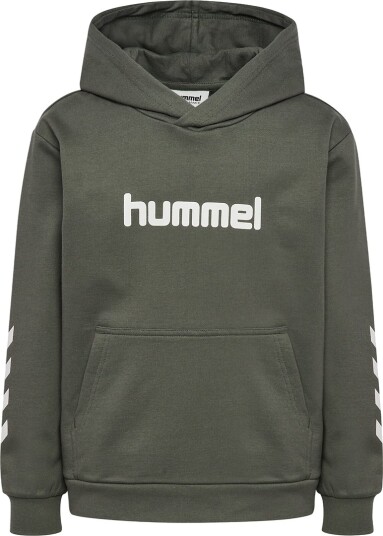 Hummel Hettegenser HmlJR Castor Grå Hummel 9 10 år (134 140) Hettegenser Armygrønn Hvit