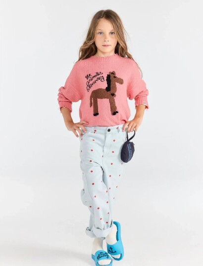 THE ANIMALS OBSERVATORY Gollie Kid Sweater Soft Pink   Pink   128