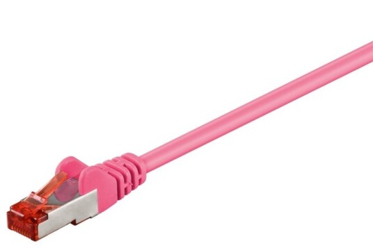 Goobay CAT 6 S/FTP Koblingskabel 0,5 m - Magenta
