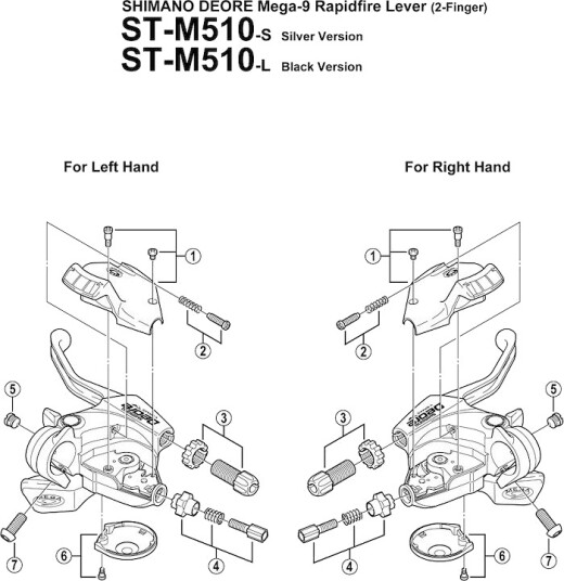 Shimano skiftegrepsindikator til ST-M510