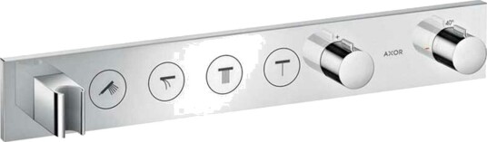 Hansgrohe termostatmodul Select 600/90 4 uttak, dusjholder/slangeuttak, Krom