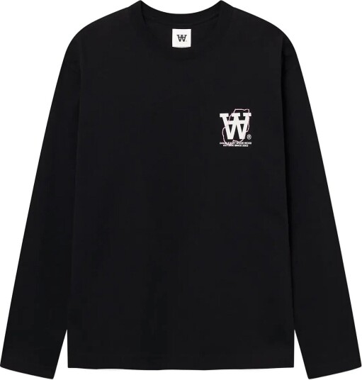 WOOD WOOD Wwliam Map Ls Tee 25220 Black XS