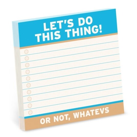 Knock Knock Let’s Do This Thing Large Sticky Notes 4x4in