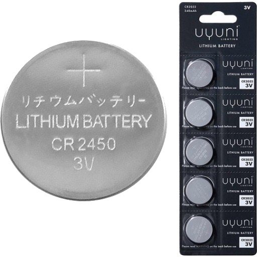 Uyuni CR2450 Knappcellsbatterier 5-pakning 550 mAh 3V