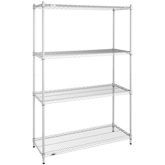 VEGA Hyllesystem med fire etasjer; 121x183x46 cm (BxHxD); Gr?