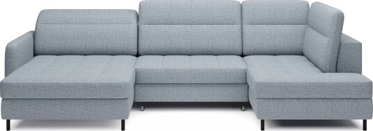Berrto Sofa med Divan og Sjeselong 5 seters   Grå