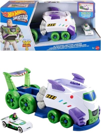 Hot Wheels Toy Story Buzz Lightyear Launcher Med Bil Toy Story 5