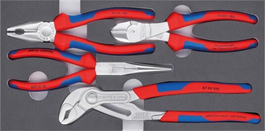 Knipex Tångsett 4 Deler med Skumstoffinnlegg for Håndverktøy Knipex Tångsett 4 Deler med Skumstoffinnlegg for Håndverktøy