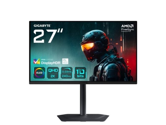 Gigabyte Mo27q2 68,6 Cm (27") 2560 X 1440 Piksler Quad Hd Oled 0,03 Ms Sortering