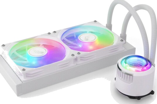 Valkyrie Jarn 240mm ARGB CPU vannkjøler Hvit