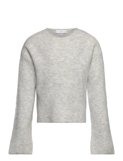 Mango Knitted Ribbed Sweater - Grey - 5-6