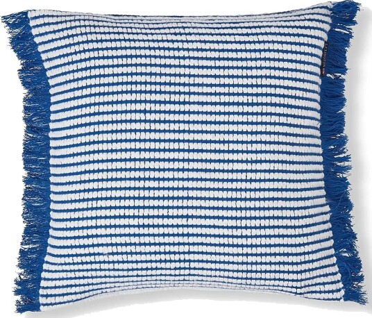 Lexington Home Heavy Striped Organic Cotton Pillow Cover Blue 50X50 Lexington Home Heavy Striped Organic Cotton Pillow Cover Blue 50X50