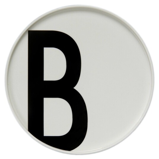 Design Letters tallerken B Design Letters tallerken B