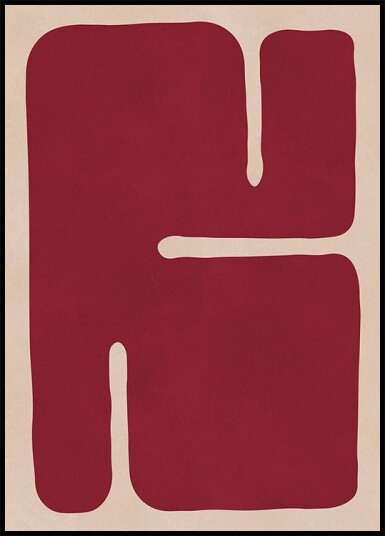 Crimson Contours Plakat Plakat / 50x70cm