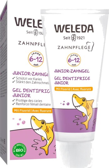 Weleda Junior Barnetannkrem Gel med Fluor 6-12 år 50 ml