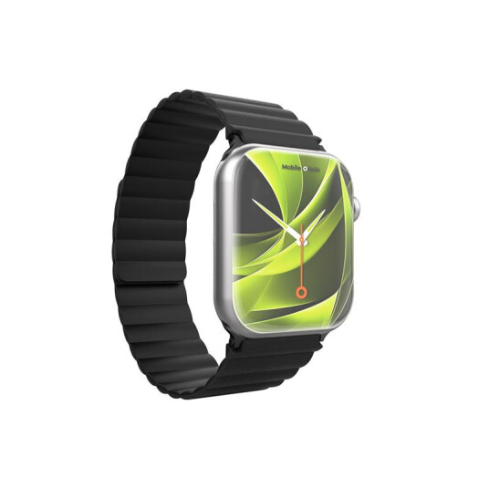 Mobile Origin Magnetisk Klokkerem II   Silikon Magnetlås Passer til Apple Watch 44/45/46/49mm Svart/Svart