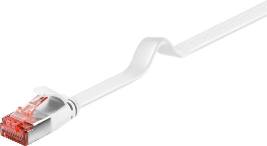Goobay CAT 6 flat patchkabel U/FTP hvit kobberleder CU 0,25 m Goobay CAT 6 flat patchkabel U/FTP hvit kobberleder CU 0,25 m