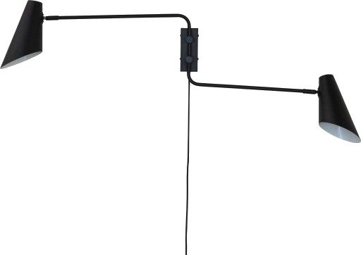 Dyberg Larsen Cale Vegglampe med 2 Armer Sort