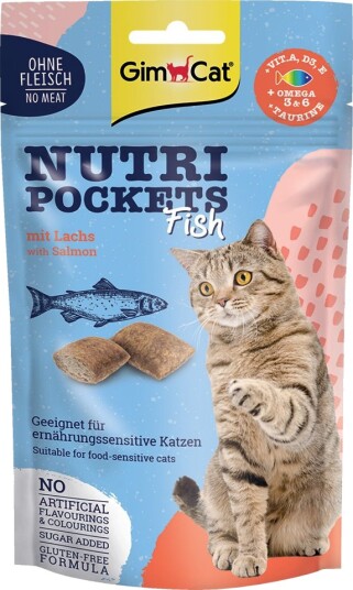 Gimcat Nutri Pockets Laks Kattegodbit 60 G Gimcat Nutri Pockets Laks Kattegodbit 60 G
