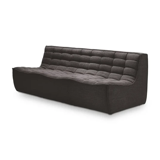 Ethnicraft N701 3 seters sofa Dark Grey