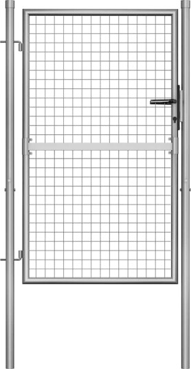 vidaXL Hageport galvanisert stål 105x175 cm sølv