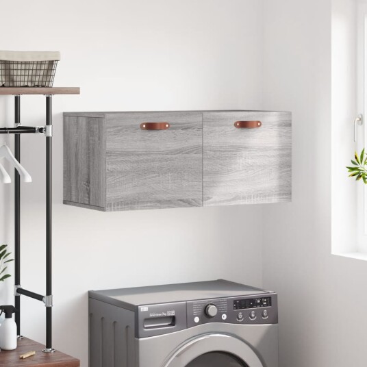 Veggskap grå sonoma 80x36,5x35 cm konstruert tre 8720845948993