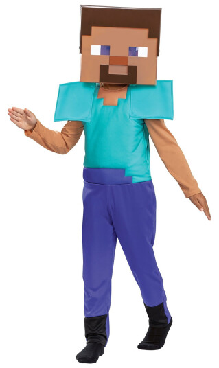 Jakks Pacific GmbH Minecraft Steve Barn Karnevalskostyme - Medium Jakks Pacific GmbH Minecraft Steve Barn Karnevalskostyme - Medium