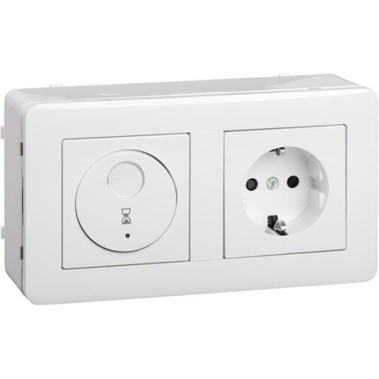 Schneider Electric Exxact WDE002467 Hjørneboks med timer og vegguttak