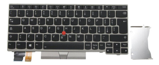 Lenovo Lite-On - erstatningstastatur for bærbar PC - med Trackpoint, UltraNav - QWERTY - Italiensk - sølv