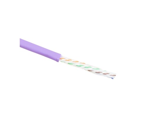Act Cat 6A U/Utp Solid Installation Cable Lszh Cpr Euroclass Eca 23Awg Violet 305 Meter C6a U/Utp Solid Lszh Eca 305M Xs6113 XS6113
