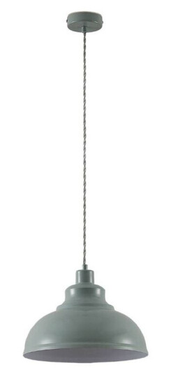 Lindby Vintage pendellampe Albertine, metall, lyseblå