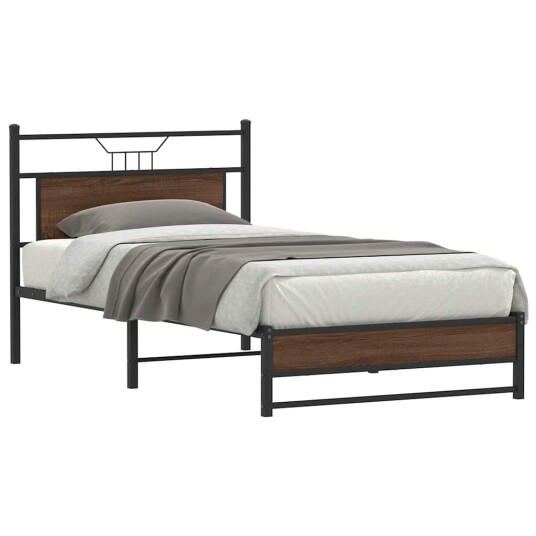  Sengeramme uten madrass brun eik 100x190 cm konstruert tre 4107010