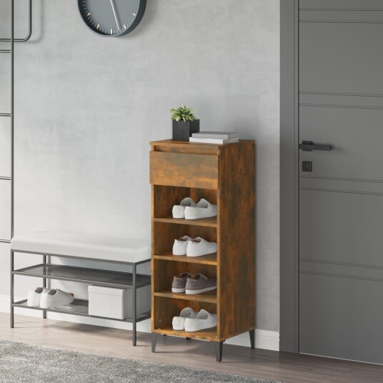 vidaXL Skohylle sonoma eik 40x36x105 cm konstruert tre vidaXL Skohylle sonoma eik 40x36x105 cm konstruert tre