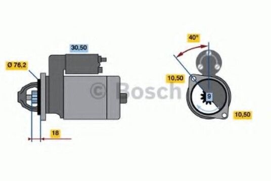 Starter BOSCH 0 986 019 040
