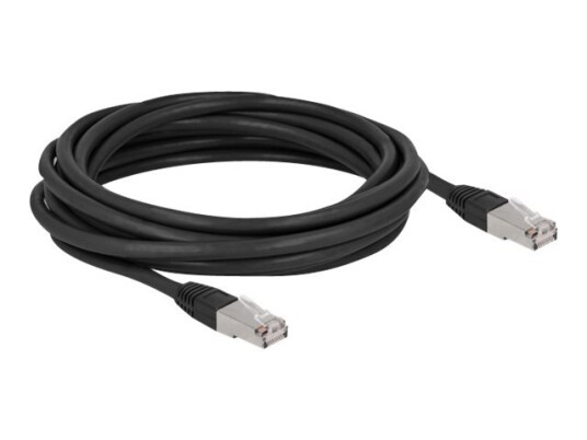 Delock Koblingskabel Rj-45 Hann Til Rj-45 Hann 5 M 7 Mm S/Ftp Cat 6A Halogenfri Utendørs Svart