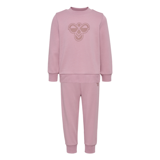 Hummel   Joggedress Mini Jersey Crewsuit Bee Mauve Shadow   110