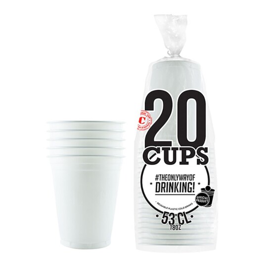 Original Cup Partycups Hvite - 20-pakning Original Cup Partycups Hvite - 20-pakning