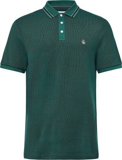 Original Penguin Cttn Honeycomb Jqrd Green XXL