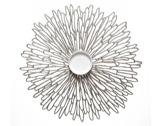 CHILEWICH Bloom Spisebrikke 38cm Rund GUNMETAL