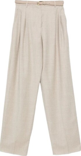Max Mara Studio Dame Bukser Beige M, Max Mara Studio Dame Bukser Beige M,