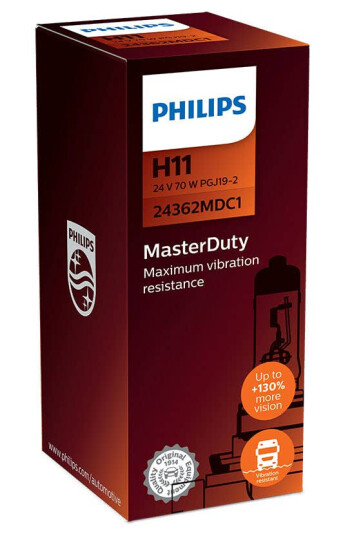 Philips H11 Masterduty Halogen Pære Philips H11 Masterduty Halogen Pære