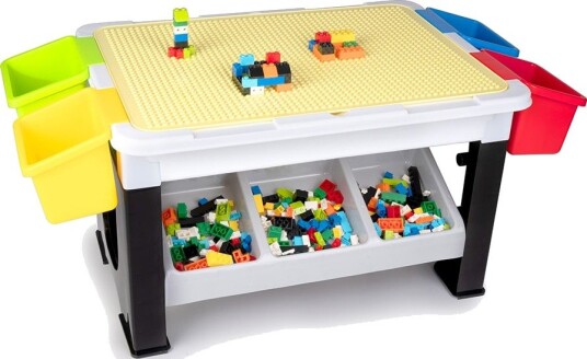 Kreativt Lekebord Fra Eddy Toys – 300 Byggeklosser Og Smart Oppbevaring
