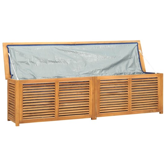 vidaXL Putekasse med pose 200x50x53 cm heltre teak